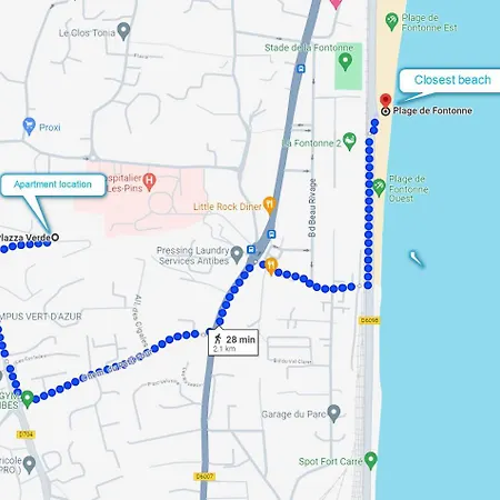 Sea View - Quiet Location, Air Conditioning & Parking * 昂蒂布
